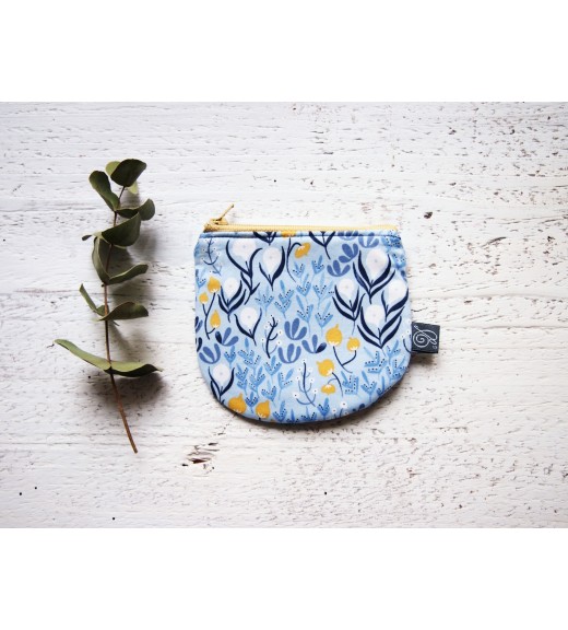 Peňaženka - záhrada v modro-žltej