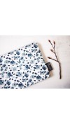 Kozmetická taška veľká - modré kvietky na bielej Kozmetická taška veľká - modré kvietky na bielej