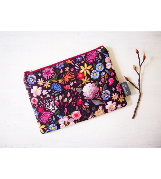 Kozmetická taška veľká - akvarelové kvety Kozmetická taška veľká - akvarelové kvety