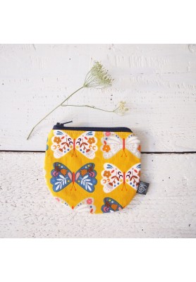 Peňaženka - motýle na žltej