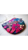 Peňaženka - modro-ružové kvety
