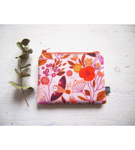 Kozmetická taška malá - sova na ružovej Kozmetická taška malá - sova na ružovej