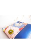 ZĽAVA - kozmetická taška veľká - kvety s modrou