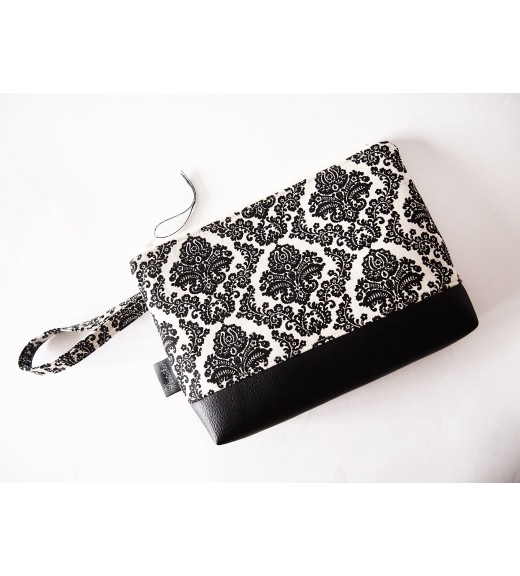 Toaletná taška veľká - čierny ornament Toaletná taška veľká - čierny ornament
